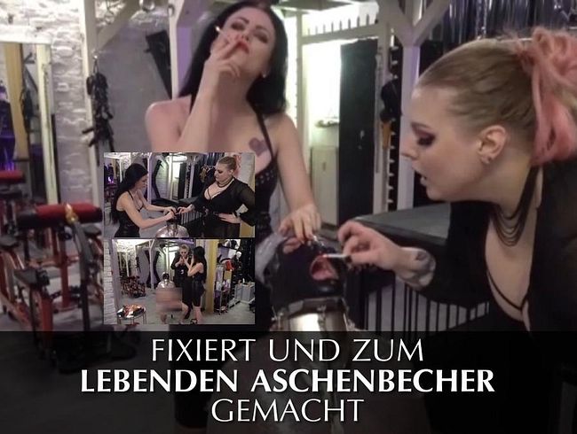 DominaBlackdiamoond Porno Video: Fixiert und zum lebenden Aschenbecher gemacht