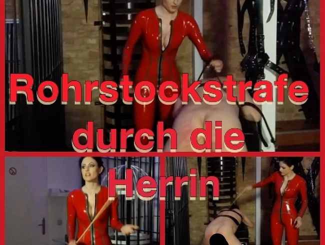 DominaBlackdiamoond Porno Video: Rohrstockstrafe durch die Herrin