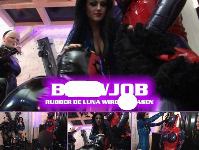 DominaBlackdiamoond Porno Video: Rubber de Luna bl*wjob