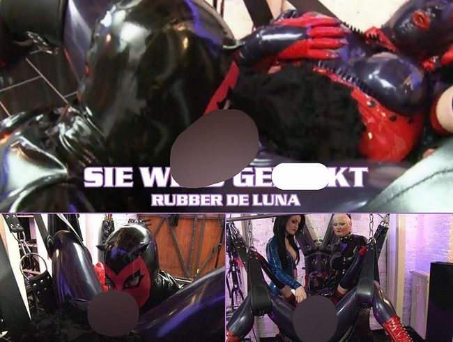 DominaBlackdiamoond Porno Video: Rubber de Luna wird gelec*t