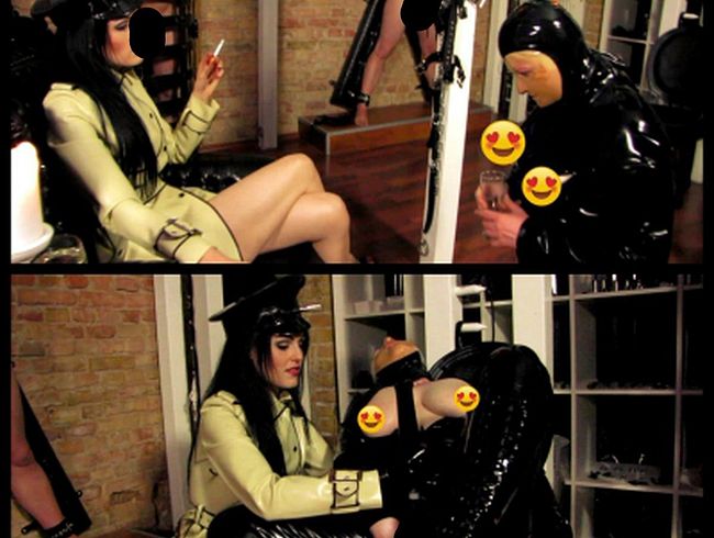 DominaBlackdiamoond Porno Video: Rubberdoll skla*in mit Latex Herrin