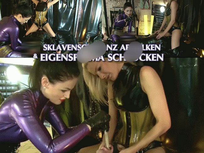 DominaBlackdiamoond Porno Video: skla*enschw**z abmelken und Eigensper*a schl**ken